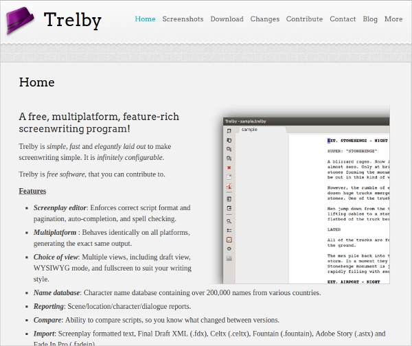 Re: Trelby For Mac